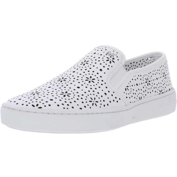 Michael Michael Kors Womens Kane Leather Fashion Sneakers White - Picture 1 of 12
